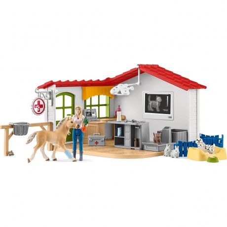 Schleich Schleich Farm World 42502 Tierarzt-Praxis mit Haustieren Schleich Farm World 42502 ветеринарная практика с домашними животными