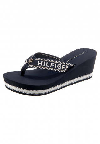 Tommy Hilfiger ZEHENTRENNER T-bar sandals dunkelblau THONG SLIPPERS Сандалии с Т-образной перемычкой темно-синий
