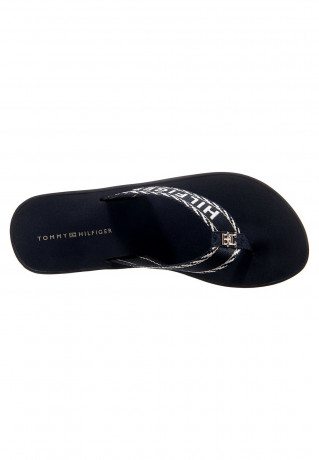 Tommy Hilfiger ZEHENTRENNER T-bar sandals dunkelblau THONG SLIPPERS Сандалии с Т-образной перемычкой темно-синий
