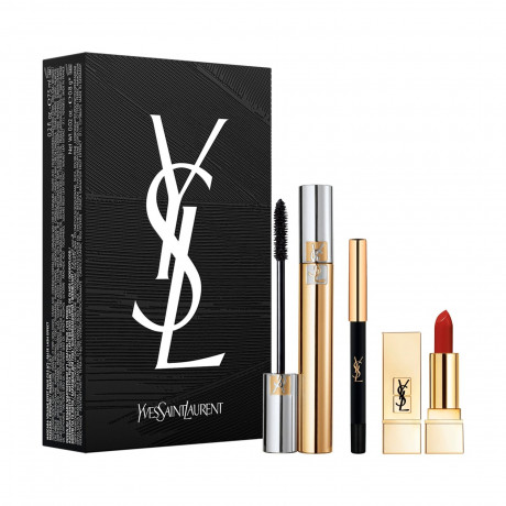 Yves Saint Laurent Mascara + Mini Dessin Du Regard + Mini Rouge Pur Couture 1966 Set  Тушь для ресниц + Mini Dessin Du Regard + Набор Mini Rouge Pur Couture 1966
