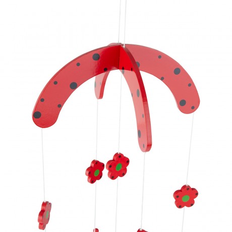 bieco 3D Mobile Marienkafer aus robustem Holz Wickeltisch Kinderbett Wiege 20x20x30 cm Mobiles 3D Мобиль Божья коровка из прочного дерева пеленальный столик люлька 20х20х30 см Мобилы