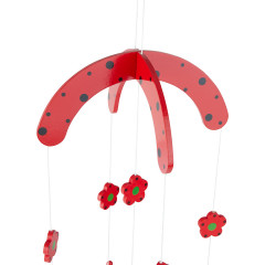 bieco 3D Mobile Marienkafer aus robustem Holz Wickeltisch Kinderbett Wiege 20x20x30 cm Mobiles 3D Мобиль Божья коровка из прочного дерева пеленальный столик люлька 20х20х30 см Мобилы