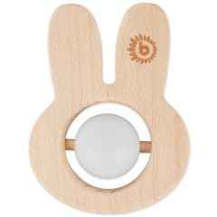 bieco Beissring Holz Natur Zahnungshilfe mit Silikon Kugeln Baby Greifling 7cm Beissringe Кольцо для прорезывания зубов