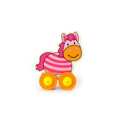 HESS Holzspielzeug Rolli Pferdchen Деревянная игрушка-лошадь в инвалидной коляске