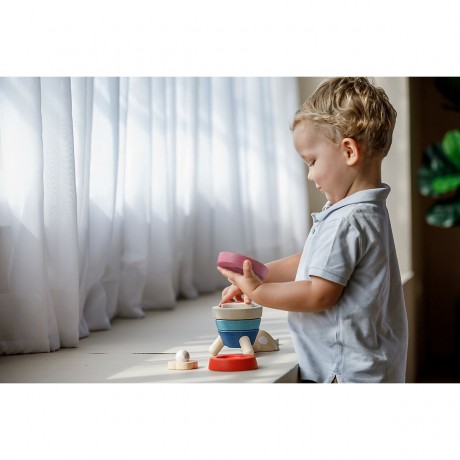 PLANTOYS Learning Stapelrakete Orchard Steckspielzeug Обучающая игрушка с подключаемым модулем "Ракетный сад"