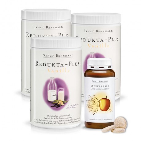 Krauterhaus Sanct Bernhardt Redukta-PLUS Vanilla 3x + 1 x Apple-fibre Chewable TabletsRedukta-PLUS Vanilla 3x + 1 x Apple-fibre Chewable Tablets