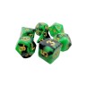 dice4friends 7-tlg. RPG Wurfelset: Racing Green\/Black 7 шт. Набор игральных костей RPG: Racing Green/Black