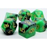 dice4friends 7-tlg. RPG Wurfelset: Racing Green\/Black 7 шт. Набор игральных костей RPG: Racing Green/Black