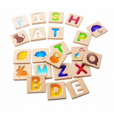 PLANTOYS Legespiel Alphabet Plattchen Legespiele Игры с размещением алфавитных табличек