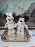 Игрушки мягкие винтажные Minney Maus & Mickey Maus с теннисной ракеткой в белом, 31 и 33 см, Германия, 1980-90гг.