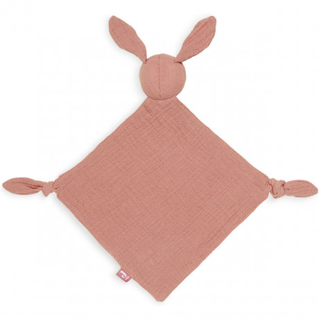 jollein Schmusetuch bunny ears rosewood Одеяло с кроличьими ушками из розового дерева