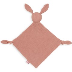 jollein Schmusetuch bunny ears rosewood Одеяло с кроличьими ушками из розового дерева