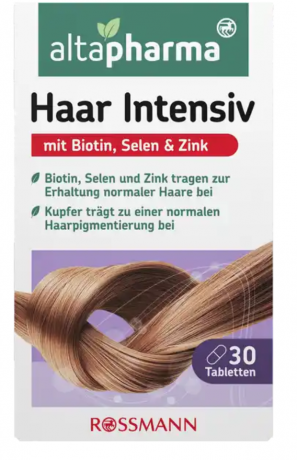 altapharma Haar Intensiv Tabletten Интенсивный рост волос, таблетки с биотином, селеном и цинком, 30шт