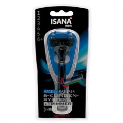 ISANA men Pace 6+ Rasierer триммер 6-лопастной для мужчин 1 шт.