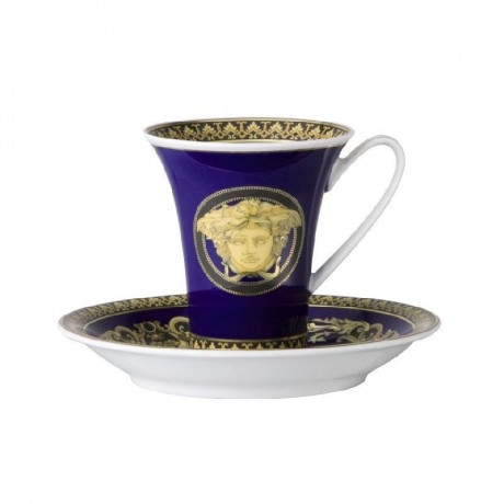 Rosenthal meets Versace Rosenthal Versace Medusa blue Espresso-/Mokkatasse 2-tlg. 0,09 L Rosenthal Versace Medusa голубая чашка для эспрессо/мокко 2 шт. 0,09 л
