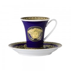 Rosenthal meets Versace Rosenthal Versace Medusa blue Espresso-/Mokkatasse 2-tlg. 0,09 L Rosenthal Versace Medusa голубая чашка для эспрессо/мокко 2 шт. 0,09 л