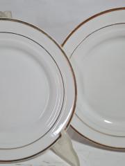 Тарелка винтажная Bavaria с золотым ободком, фарфор, 2 шт., 18.5 см, Германия, 1970-80гг.