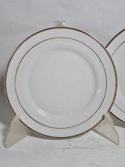 Тарелка винтажная Bavaria с золотым ободком, фарфор, 2 шт., 18.5 см, Германия, 1970-80гг.