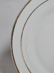 Тарелка винтажная Bavaria с золотым ободком, фарфор, 2 шт., 18.5 см, Германия, 1970-80гг.