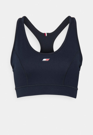 Tommy Hilfiger MID SORONA MIX BRA Medium support sports bra desert sky MID SORONA MIX BRA Спортивный бюстгальтер со средней поддержкой небо пустыни