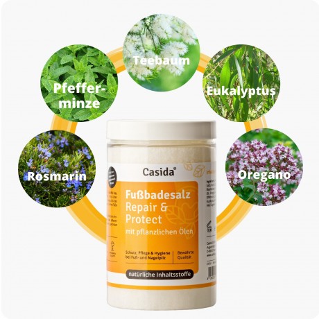 Casida FUSSBADESALZ Repair & Protect  СОЛЬ ДЛЯ ВАНН ДЛЯ НОГ Восстанавливающая и защищающая