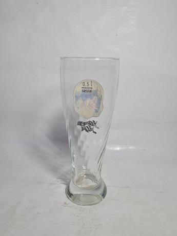 Немецкие пивные бокалы винтажные Rastal / Prinzregent Luitpold, 2 шт., стекло, 0.5 л, 23 см, Германия, 1980-90гг.