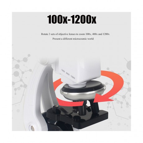 Vicabo Mikroskop fur Kinder Schuler 100 1200 Fache Vergrosserung Mikroskope fur Kinder Микроскоп для детей школьников 100 х 1200 увеличение Микроскопы для детей