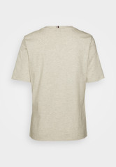 Tommy Hilfiger MONOGRAM Print T-shirt heathered oatmilk MONOGRAM Футболка с принтом овсяное молоко