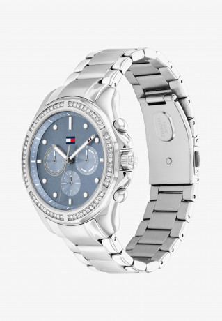 Tommy Hilfiger SPORT Chronograph watch silber/silber/blau/silber СПОРТ часы с хронографом серебро/серебро/синий/серебро
