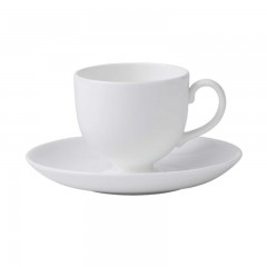 Wedgwood Wedgwood 'White China' Kaffeetasse / Teetasse 0,15 L mit Untertasse Leigh 2-tlg. Wedgwood "White China" Чашка кофейная/чайная 0,15 л с блюдцем Leigh, 2 предм.