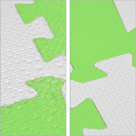 relaxdays 45 x Puzzlematte Sterne weiss-grun 45 x коврик-пазл звезды бело-зеленый