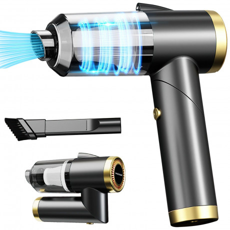 OKWISH OKWISH Akku-Handstaubsauger Handstaubsauger Autostaubsauger Hand Auto Akku Staubsauger Kabellos, 120,00 W, Beutellos, Faltbar 3 in 1 Funktional 4500Pa 4000mA-Akku Wohnungen Auto mit Licht  Беспроводной ручной пылесос OKWISH, ручной пылесос, автомоб