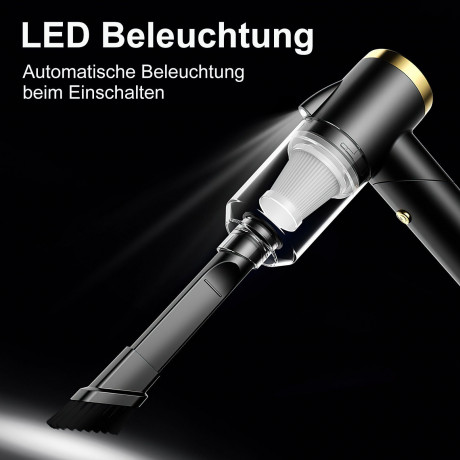 OKWISH OKWISH Akku-Handstaubsauger Handstaubsauger Autostaubsauger Hand Auto Akku Staubsauger Kabellos, 120,00 W, Beutellos, Faltbar 3 in 1 Funktional 4500Pa 4000mA-Akku Wohnungen Auto mit Licht  Беспроводной ручной пылесос OKWISH, ручной пылесос, автомоб