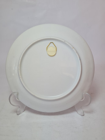 Декоративная тарелка винтажная с картой и достопримечательностями Дании, 19 x 2 см, Дания, 1960-70гг.