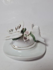 Винтажная статуэтка с позолотой "Бабочки на цветах", 12см x 6см, Германия, 1960-70гг.