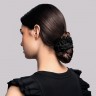The Hair Edit Black Ruched Ribbon Scrunchies  Черные резинки для волос с рюшами и лентой