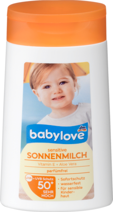 babylove чувствительное Детское Молочко для загара LSF 50+, 200 мл