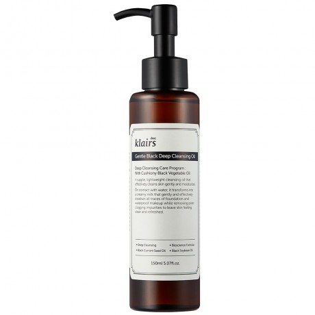 Dear Klairs Gentle Black Deep Cleansing Oil  Нежное черное масло для глубокого очищения
