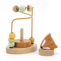 elefantasie Motorikschleife Holz Fuchs mit Namen personalisiert graviert Петля для двигательных навыков