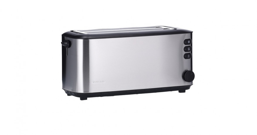 Severin Severin Automatik-Langschlitztoaster AT 2509 edelstahl/schwarz, 1.400 Watt, fur 4 Scheiben Toast  edelstahl/schwarz Автоматический тостер Severin с длинными слотами AT 2509 нержавеющая сталь/черный, 1400 Вт, на 4 ломтика тостов