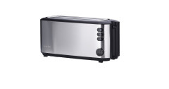Severin Severin Automatik-Langschlitztoaster AT 2509 edelstahl/schwarz, 1.400 Watt, fur 4 Scheiben Toast  edelstahl/schwarz Автоматический тостер Severin с длинными слотами AT 2509 нержавеющая сталь/черный, 1400 Вт, на 4 ломтика тостов
