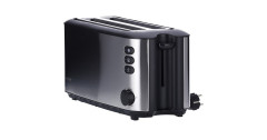 Severin Severin Automatik-Langschlitztoaster AT 2509 edelstahl/schwarz, 1.400 Watt, fur 4 Scheiben Toast  edelstahl/schwarz Автоматический тостер Severin с длинными слотами AT 2509 нержавеющая сталь/черный, 1400 Вт, на 4 ломтика тостов