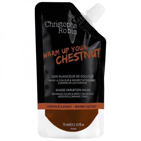 Christophe Robin Shade Variation Mask Pocket Warm Chestnut  75 ml Маска для волос Теплый каштан 75мл