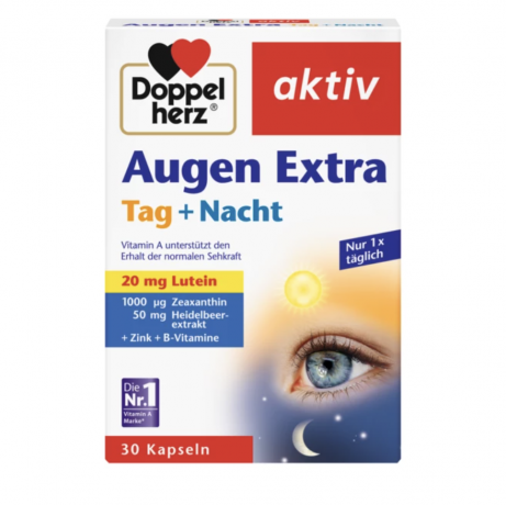 Doppelherz Augen Extra Tag + Nacht Kapseln Для глаз Экстра Капсулы, 30 шт