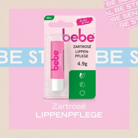 bebe Zartrose Lippenpflege mit Mandelol  Мягкая роза для ухода за губами с миндальным маслом