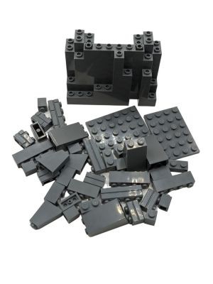 LEGO LEGO MOC Ritter Burg Schloss Mauer - dunkelgrau - 42 Teile LEGO MOC Knight Castle Стена замка - темно-серый - 42 детали