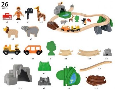 BRIO Grosses BRIO Bahn Safari Set Большой набор для сафари на поезде BRIO