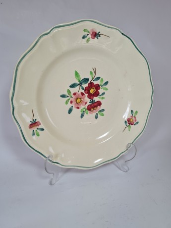Sarreguemines Коллекционная керамическая тарелка "Букет цветов", 25см, Франция 1920г.
