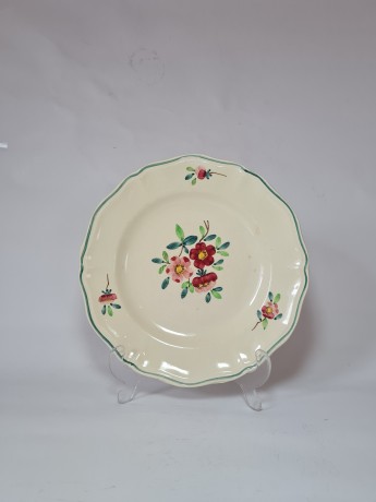 Sarreguemines Коллекционная керамическая тарелка "Букет цветов", 25см, Франция 1920г.