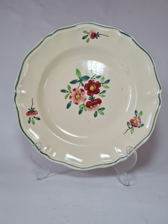 Sarreguemines Коллекционная керамическая тарелка "Букет цветов", 25см, Франция 1920г.